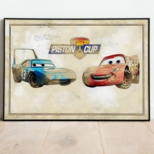 Lightning McQueen Picture, Kidsart, Gift For Child, Cars Poster, Car Prints, Cars Wall Art, Cars Poster Art, Wall Decor,  Nursery Gift, Art