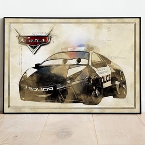 Lightning McQueen Picture, Kidsart, Gift For Child, Cars Poster, Cars Poster Canvas, Cars Wall Art, Cars Poster Art, Wall Decor, Cars Art