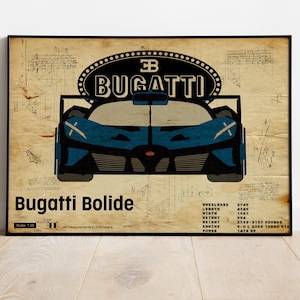 Bugatti Poster, Car Poster, Bugatti Picture, Supercar Poster, Hypercar Artwork, Bugatti Print, Mancave Artwork, Gift For Father, Car Picture