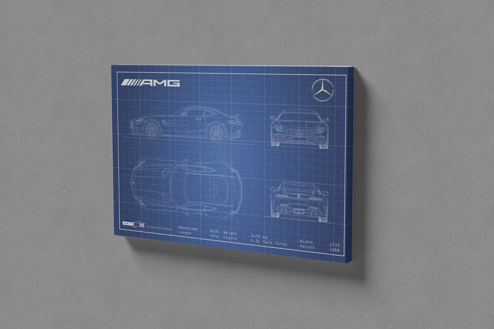 Mercedes Benz Blueprint, AMG GT, Car Blueprints, Car Poster, Gift for ...