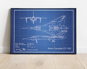 Airplane Wall Art, Avro Arrow Poster, Aviation Wall Decor, Gift For Pilot, Gift For Him, Plane Art, Aviation Gift, Mancave Wall Art, Plane