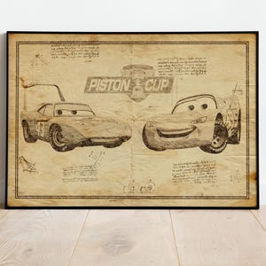 Lightning McQueen, Kidsart, Gift For Child, Nursery Poster, Cars Poster, Cars Prints, Cars Wall Art, Cars Poster Art, Wall Decor, Car Art