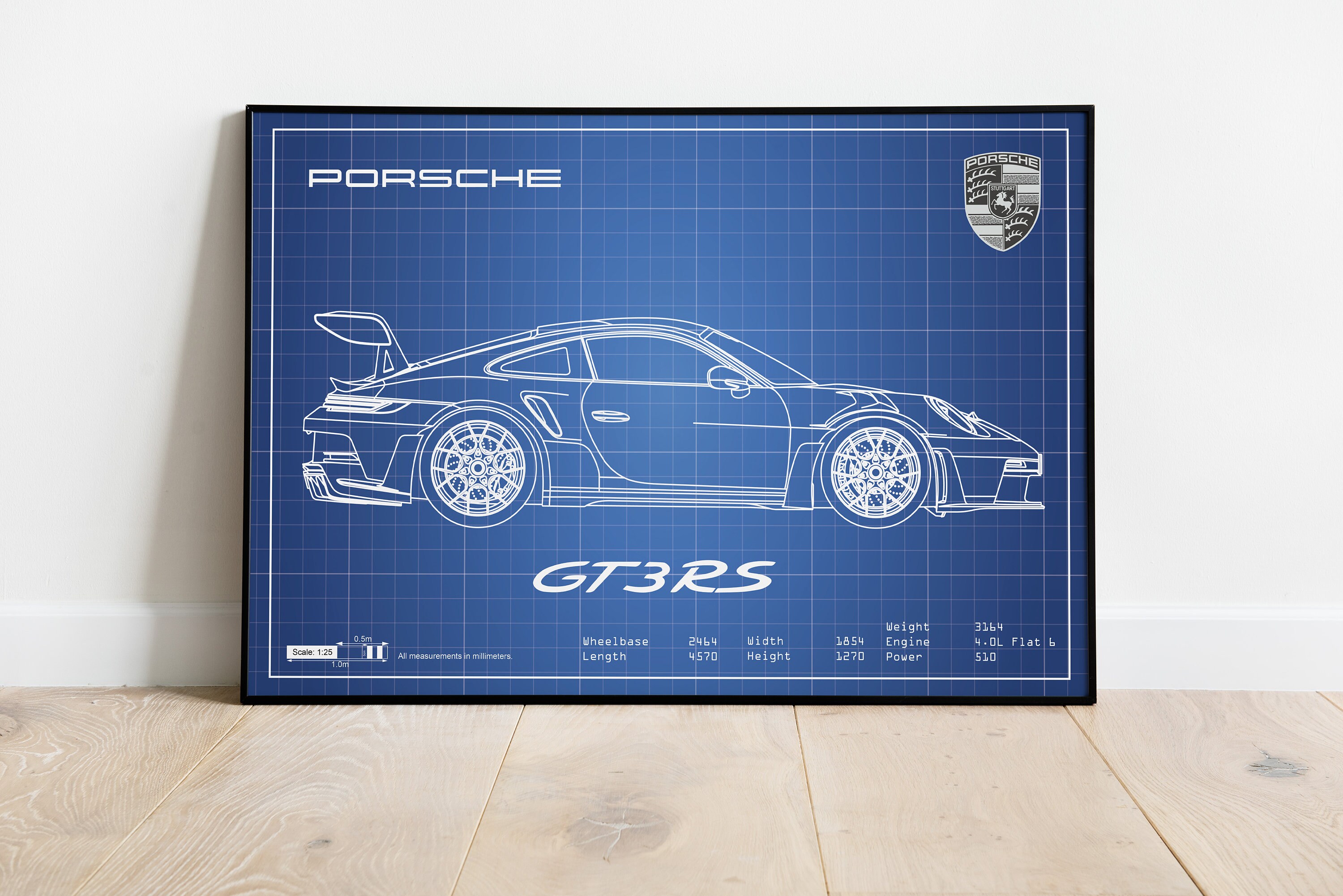 Classic Porsche 911 printed Matte Poster / CarWorldDesign