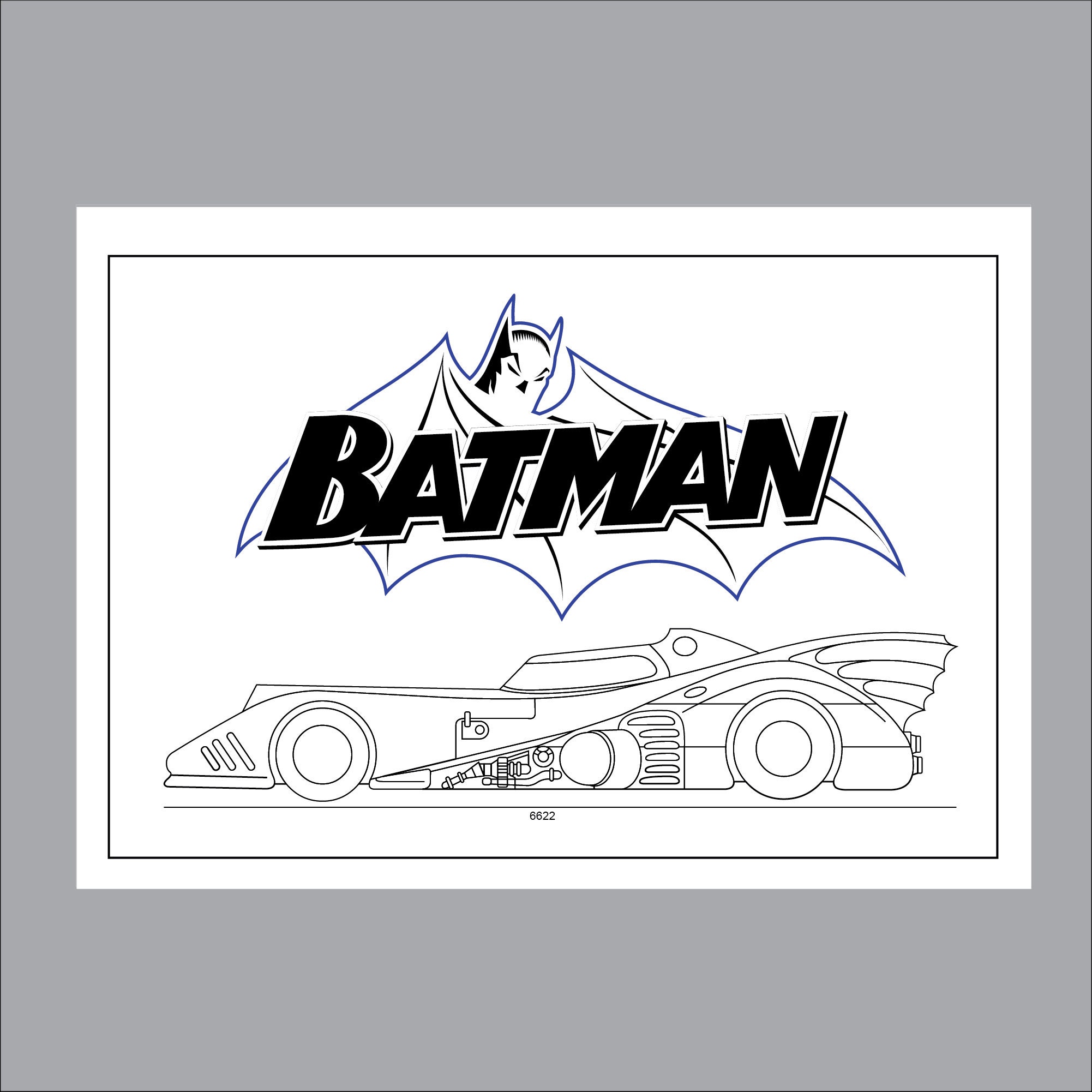 Batmobile Poster, Car Blueprints, Car Poster, Garage Workshop Art, Car ...