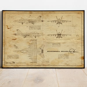 Airplane Wall Art, F18 Poster, Aviation Wall Decor, Gift For Pilot, Gift For Him, Plane Art, Aviation Gift, Mancave Wall Art, Gift for Him