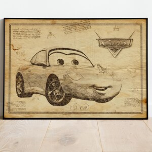 Sally Carrera, Lightning McQueen, Kidsart, Gift For Child, Cars Poster, Cars Poster Canvas, Cars Wall Art, Cars Poster Art, Wall Decor, Cars