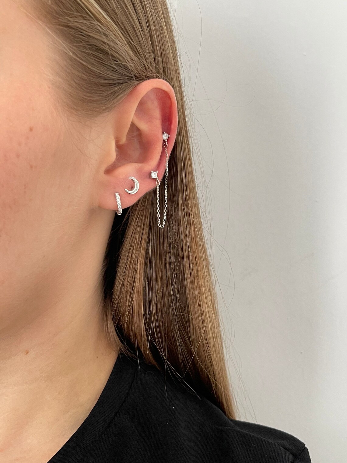 Double piercing earrings claire's Clearance