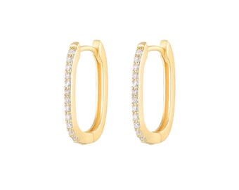 Boucles d'oreilles créole, argent 925, plaqué or, mini hoop earring, 925 sterling silver, gold plated hoop