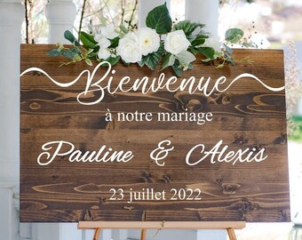 Panneau de Bienvenue Mariage Panneau Mariage Champêtre Panneau Mariage Personnalisable Tableau Mariage Pancarte Mariage Décoration Mariage