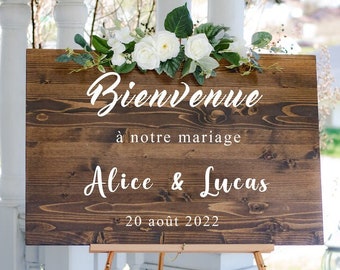 Panneau Bienvenue Mariage Panneau Mariage Champêtre Tableau Mariage Bois Pancarte Mariage Bienvenue à Notre Mariage Décoration Mariage