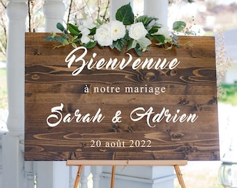 Panneau de Bienvenue Mariage Panneau Mariage Personnalisable Tableau Mariage Pancarte Mariage Panneau Mariage Champêtre Décoration Mariage