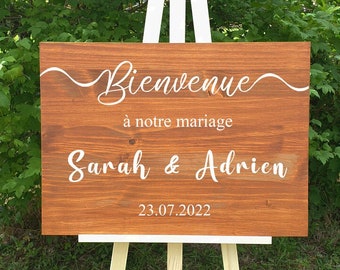 Panneau Bienvenue pour Mariage Panneau Mariage Panneau Mariage Personnalisable Tableau Mariage Pancarte Bienvenue Décoration Mariage