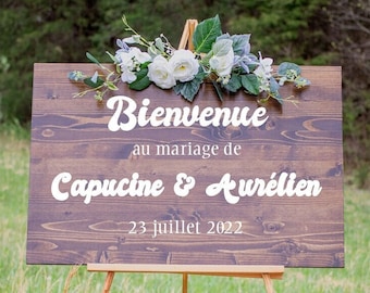 Panneau Bienvenue Mariage Tableau de Mariage Bois Panneau Mariage Champêtre Tableau Mariage Personnalisable Décoration Mariage Bohème