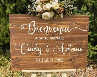 Panneau Bienvenue pour Mariage Panneau Mariage Tableau Mariage Bienvenue Pancarte Bienvenue à notre Mariage Personnalisée Décoration Mariage