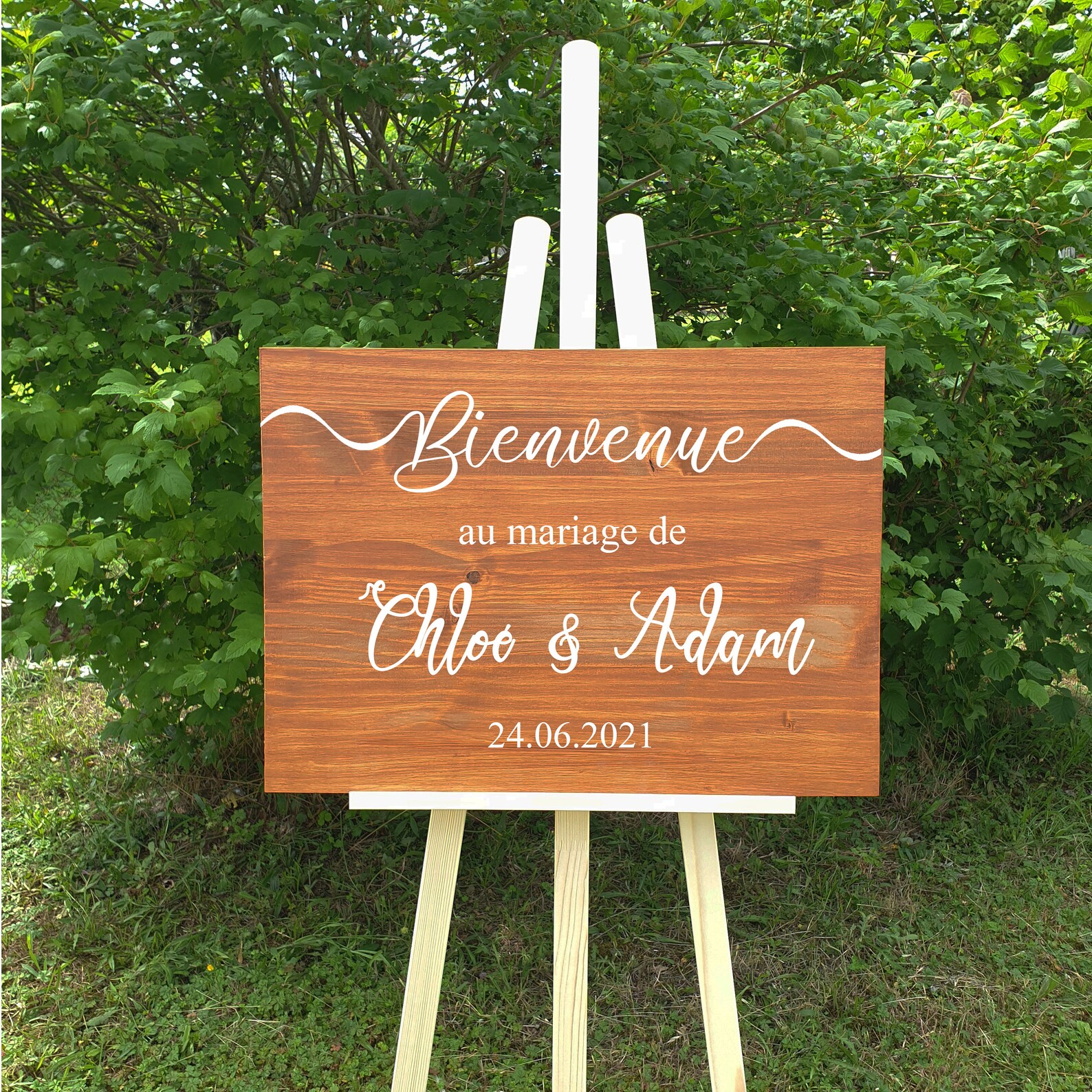Sticker bienvenue mariage Sticker mariage Panneau en bois Etsy