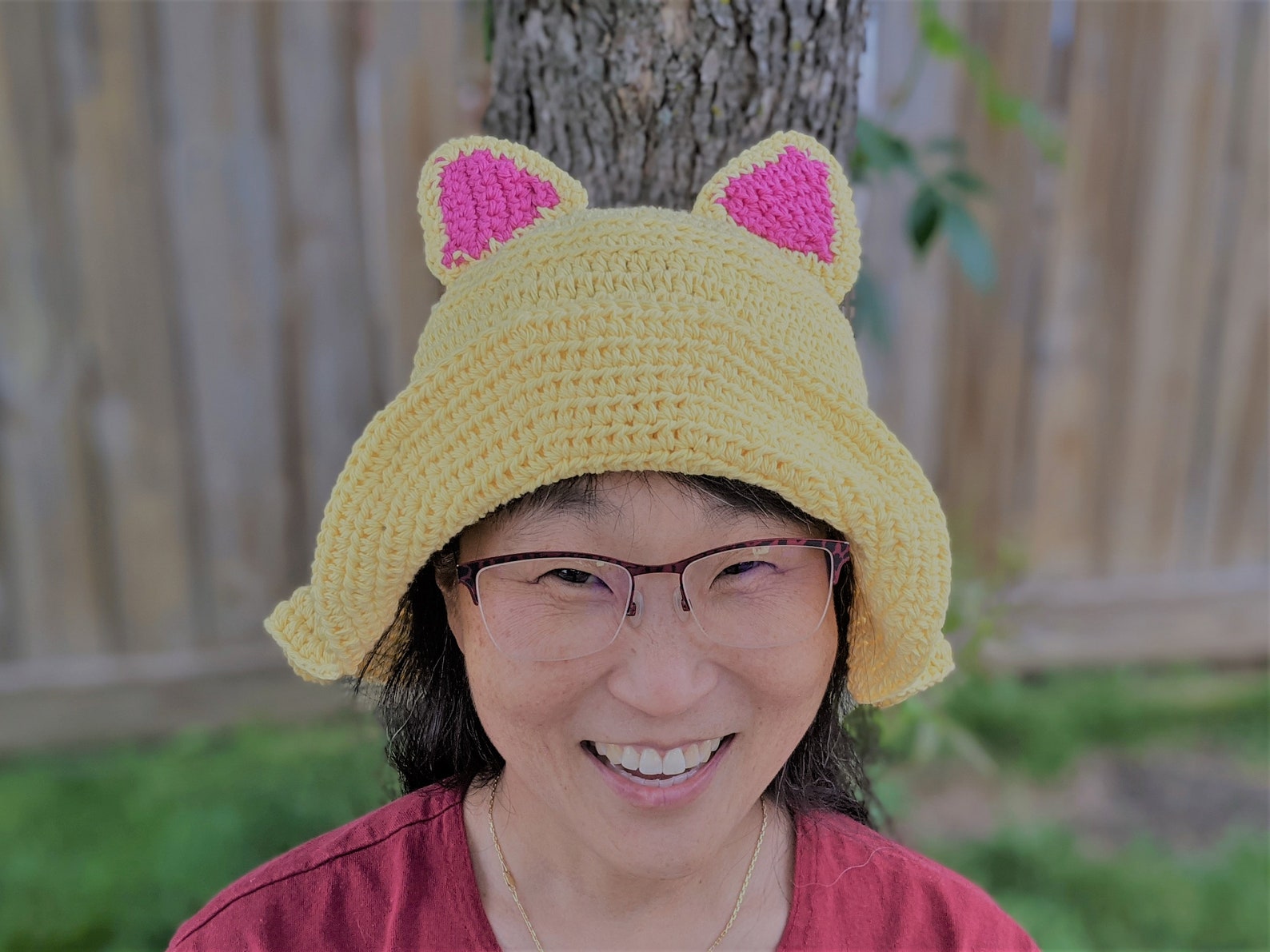 Cat Ears Bucket Hat Crochet Cotton Bucket Hat Sun Shade Etsy