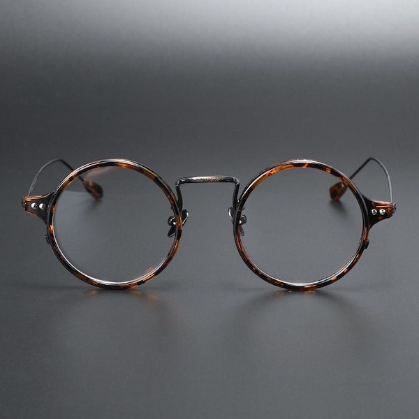 Vintage Round Eyewear | Blue Light Blocking Eyeglasses | Photochromic Quirky Prescription Lens | Gift