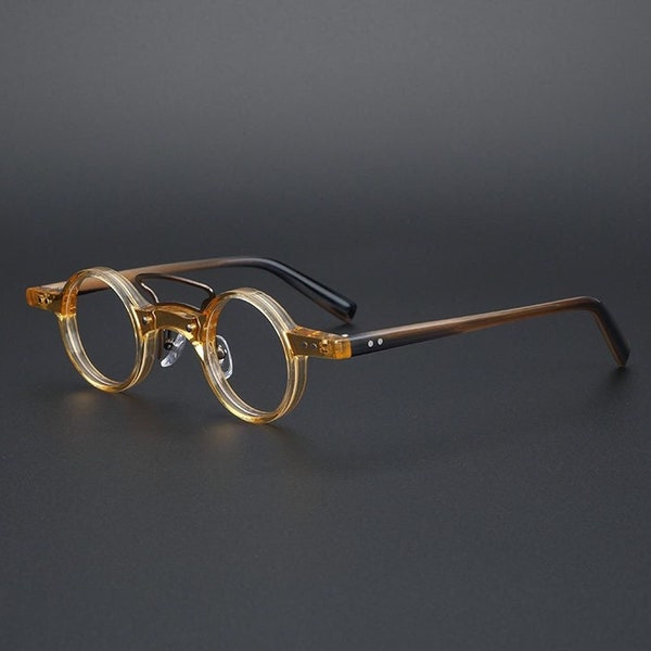 Round Classic Vintage Glasses | Groomsmen Proposal Eyewear Blue Light Blocking Lenses | Photochromic Quirky Hippie Prescription Lens | Gift