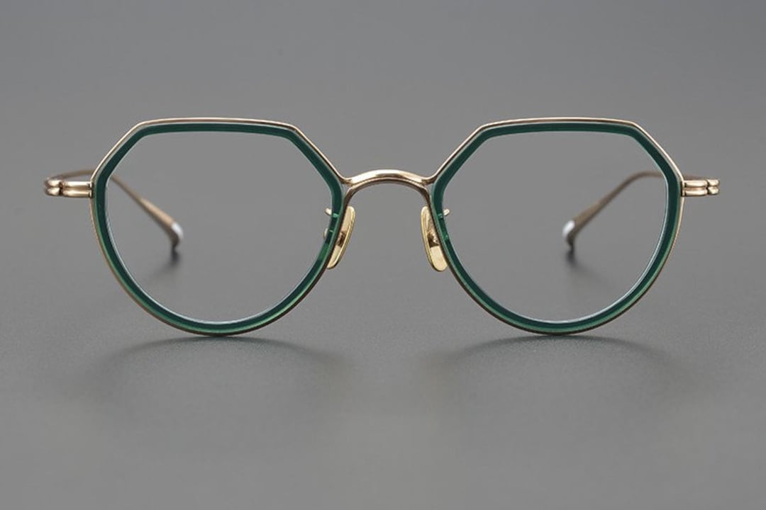 Vintage Odd Shaped Frame Unique Eyeglasses Blue Light Etsy