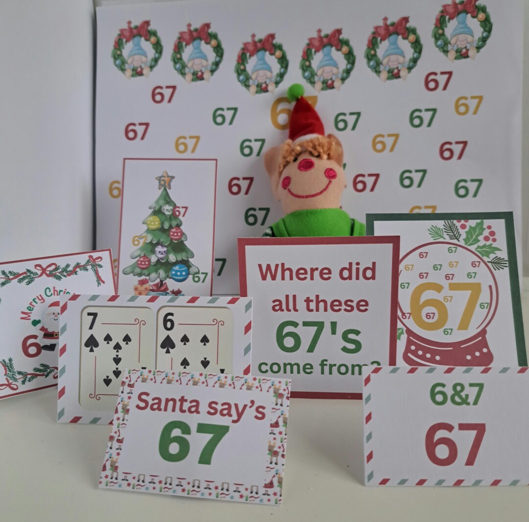 6 7 Elf Kit Prop 67 Elf Signs and A4 67 Backdrop 6 7 Elf Scene 67 Trend ...