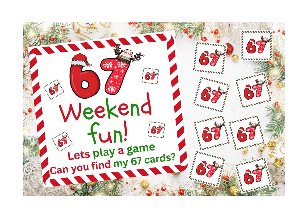 67 Elf Prop Game 6 7 Scavenger Hunt Digital Download Printable - Etsy