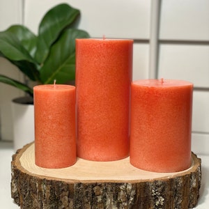 Tropical Bliss Scented Pillar Candle - Handmade