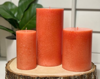 Tropical Bliss Scented Pillar Candle - Handmade