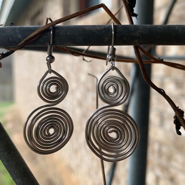 Celtic Spiral or Pantheistic symbol earrings