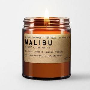 Malibu California Scented Candle Sea Salt, Orchid, Night Jasmine image 2