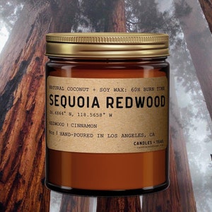 Sequoia Redwood: California Scented Candle (Redwood, Cinnamon)