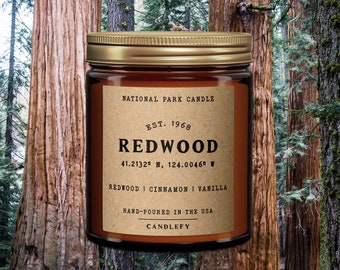 Redwood National Park Candle • Redwood, Cinnamon & Vanilla • 8oz