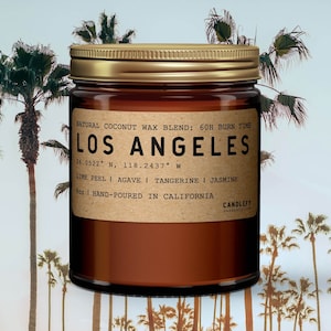 Los Angeles: California Scented Candle (Lime Peel, Agave, Jasmine)