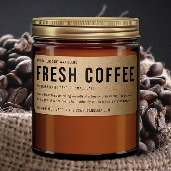 Fresh Coffee Scented Candle: Fall Candle Collection