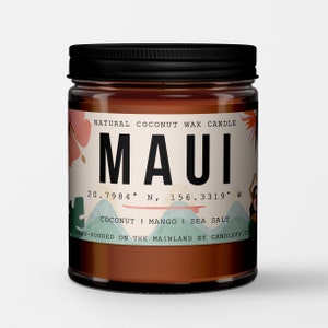 Maui, Hawaii Scented Candle Coconut, Mango, Sea Salt image 4