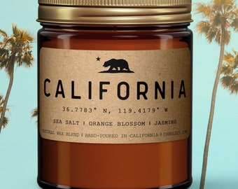 California Golden State Scented Candle (Sea Salt, Orange Blossom, Night Jasmine)