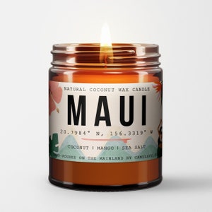 Maui, Hawaii Scented Candle Coconut, Mango, Sea Salt image 2