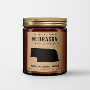 Nebraska Homestate Candle