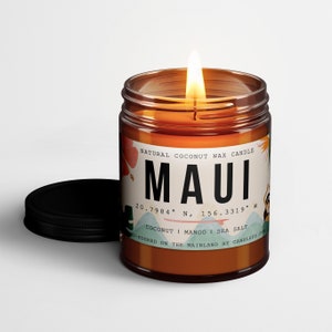 Maui, Hawaii Scented Candle Coconut, Mango, Sea Salt image 3