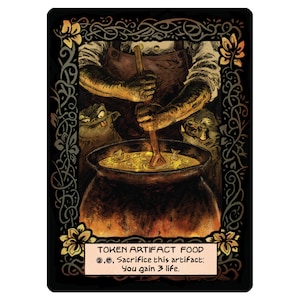 Food - Token Artifact - Custom Illustrated tokens for Mtg