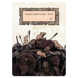 Rat Creature Tokens - Custom Illustrated tokens for Mtg