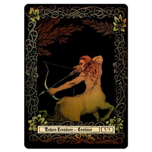 Centaur Creature Tokens - Custom Illustrated tokens for Mtg