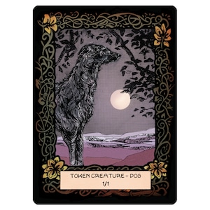 Segnalini Creatura Cane - Segnalini illustrati personalizzati per Mtg