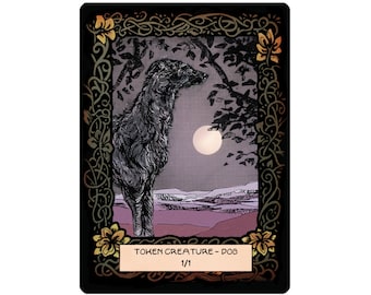 Dog Creature Tokens - Custom Illustrated tokens for Mtg