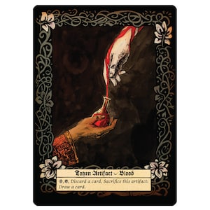 Blood - Token Artifact - Custom Illustrated tokens for Mtg