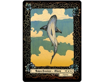 Shark Creature Tokens - Custom Illustrated tokens for Mtg