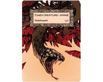 Snake Creature Tokens - Custom Illustrated tokens for Mtg