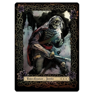 Tokens de criatura zumbi - Tokens ilustrados personalizados para Mtg