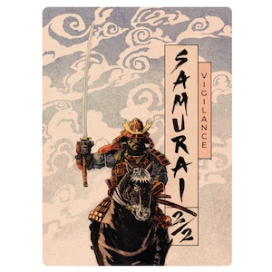 Fichas de criaturas samuráis: fichas ilustradas personalizadas para Mtg