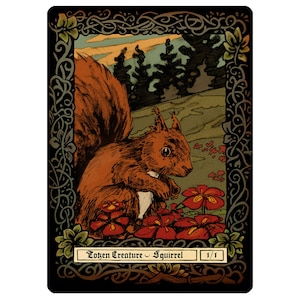 Squirrel Creature Tokens - Custom Illustrated tokens for Mtg