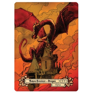Dragon Creature Tokens - Custom Illustrated tokens for Mtg